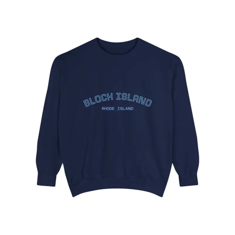 Block Island Rhode Island Unisex Sweatshirts in Lavender Light Blue and Navy Blue - Ocean State Styles
