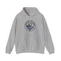Block Island RI Lighthouse and Seagull Graphic Hoodies in Neutral Shades - Ocean State Styles