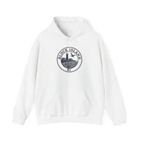 Block Island RI Lighthouse and Seagull Graphic Hoodies in Neutral Shades - Ocean State Styles