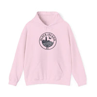 Block Island RI Lighthouse and Seagull Graphic Hoodies in Neutral Shades - Ocean State Styles