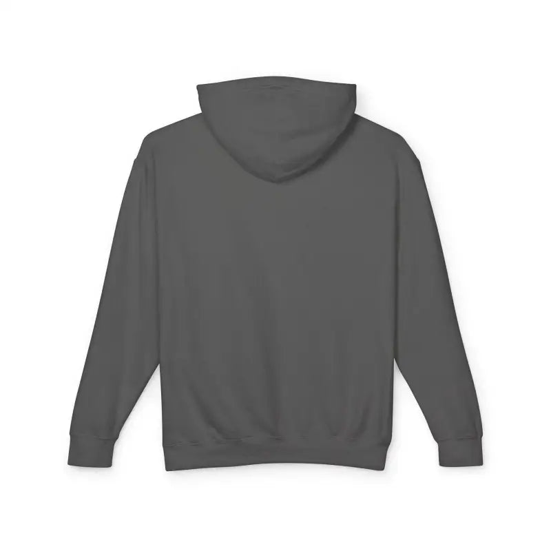 Gray hooded sweatshirt featuring Block Island RI Lighthouse design for casual wear