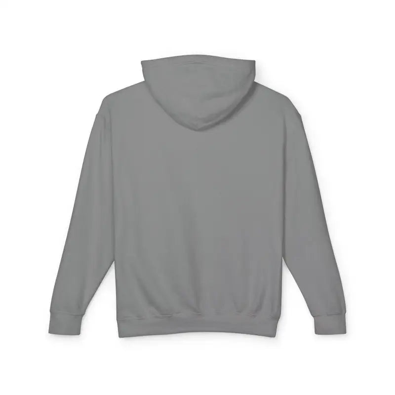 Gray hooded sweatshirt featuring Block Island RI Lighthouse design for casual wear