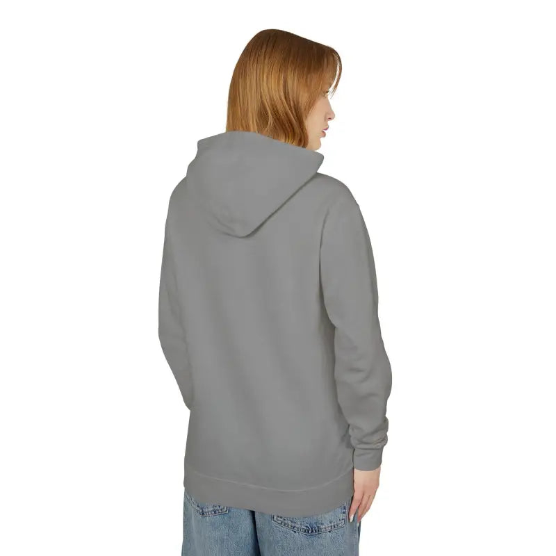 Gray hooded sweatshirt featuring Block Island RI Lighthouse design for a stylish look