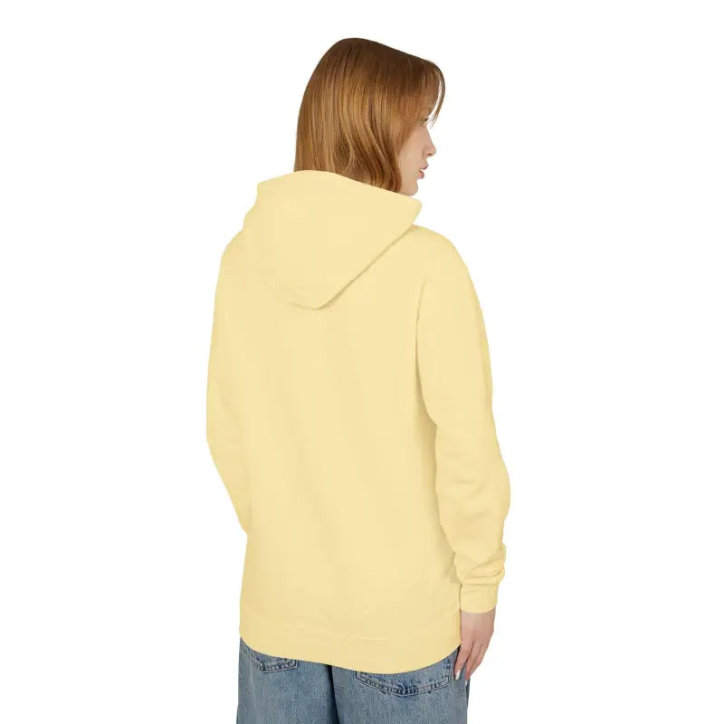 Light yellow Block Island RI Lighthouse Hooded Sweatshirt perfect for casual wear