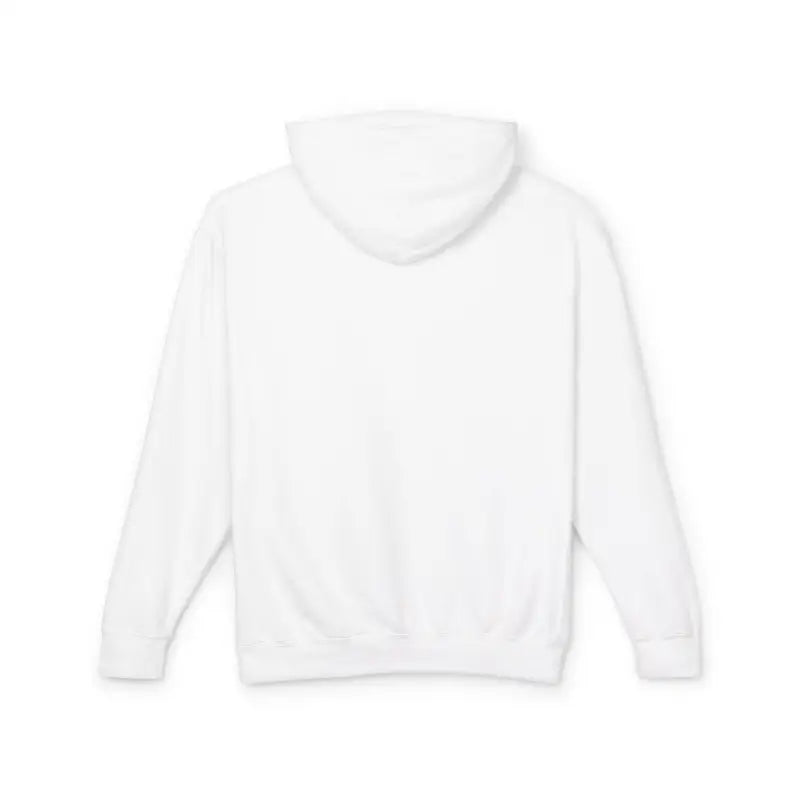 White hooded sweatshirt featuring Block Island RI Lighthouse design for casual wear