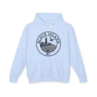 Block Island RI Lighthouse Hooded Sweatshirt for Comfort and Style - Ocean State Styles