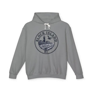 Block Island RI Lighthouse Hooded Sweatshirt for Comfort and Style - Ocean State Styles