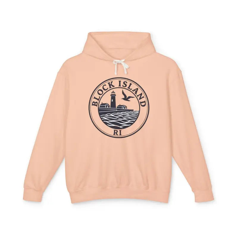 Block Island RI Lighthouse Hooded Sweatshirt for Comfort and Style - Ocean State Styles
