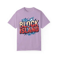 Block Island Shark Unisex T Shirt Garment Dyed Casual Tee - Ocean State Styles