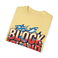 Block Island Shark Unisex T Shirt Garment Dyed Casual Tee - Ocean State Styles
