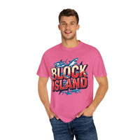 Block Island Shark Unisex T Shirt Garment Dyed Casual Tee - Ocean State Styles