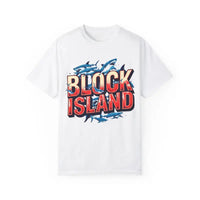 Block Island Shark Unisex T Shirt Garment Dyed Casual Tee - Ocean State Styles