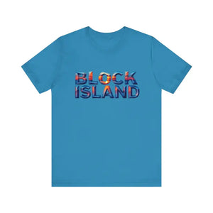 Block Island Sunset Unisex Jersey Tee for Everyday Style - Ocean State Styles