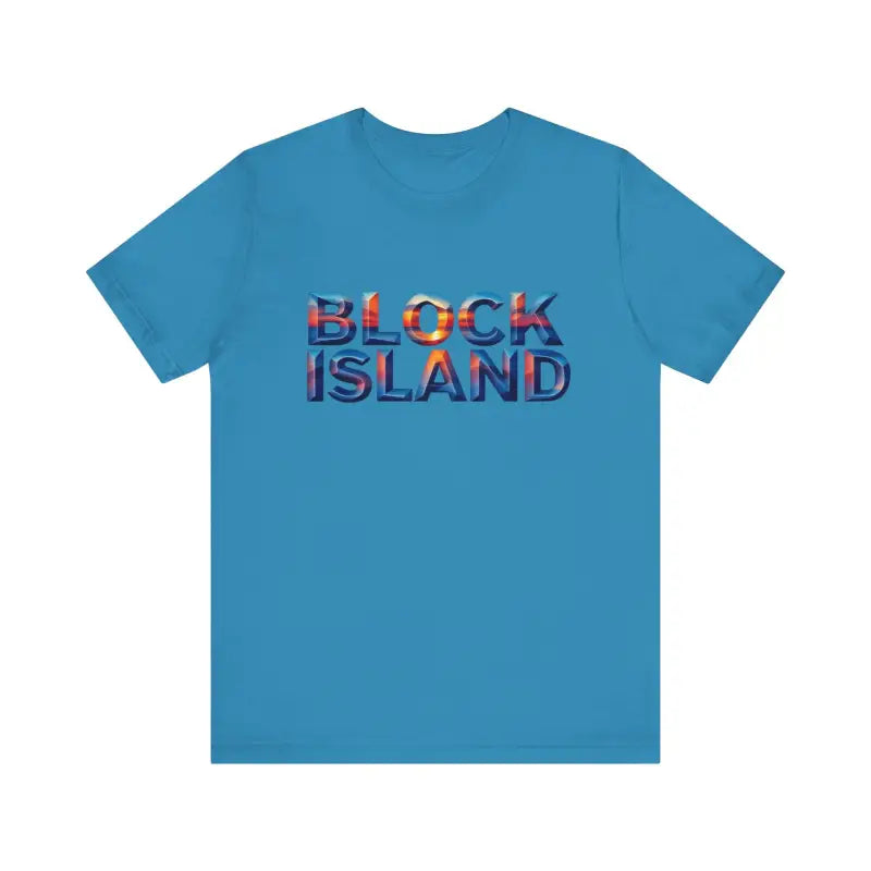 Block Island Sunset Unisex Jersey Tee for Everyday Style - Ocean State Styles
