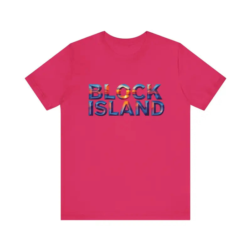 Block Island Sunset Unisex Jersey Tee for Everyday Style - Ocean State Styles