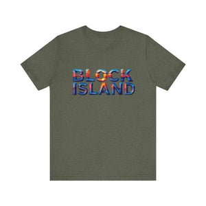 Block Island Sunset Unisex Jersey Tee for Everyday Style - Ocean State Styles