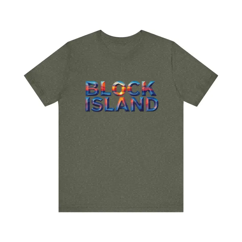Block Island Sunset Unisex Jersey Tee for Everyday Style - Ocean State Styles