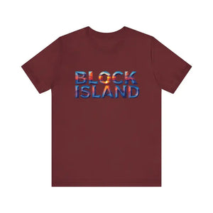 Block Island Sunset Unisex Jersey Tee for Everyday Style - Ocean State Styles