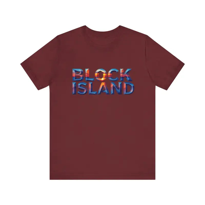 Block Island Sunset Unisex Jersey Tee for Everyday Style - Ocean State Styles