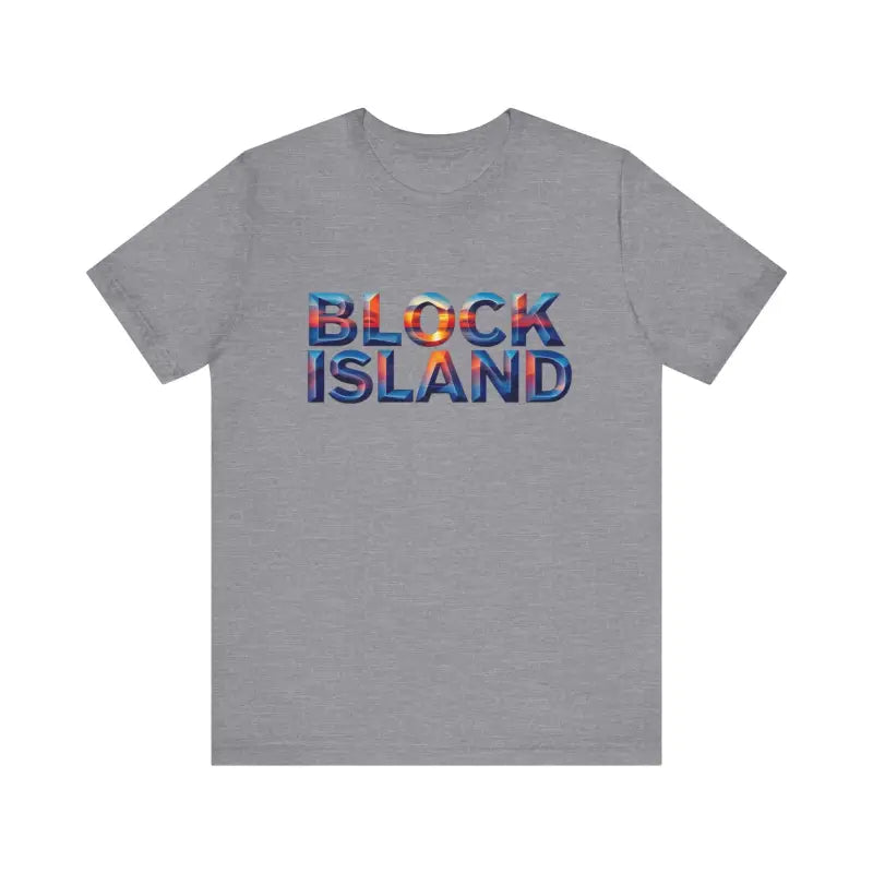 Block Island Sunset Unisex Jersey Tee for Everyday Style - Ocean State Styles