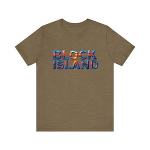 Block Island Sunset Unisex Jersey Tee for Everyday Style - Ocean State Styles
