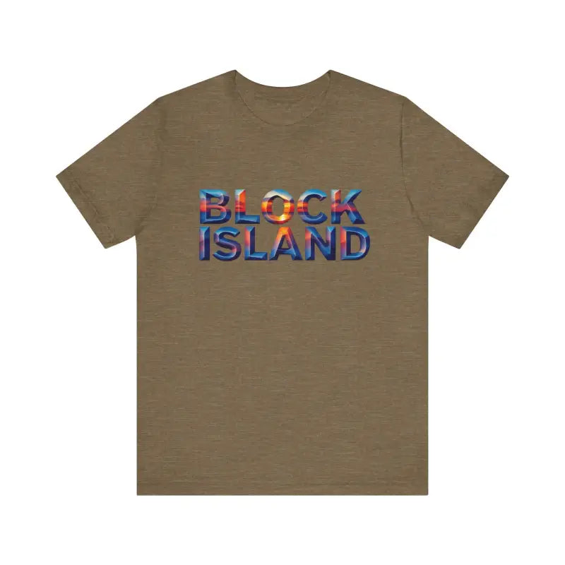 Block Island Sunset Unisex Jersey Tee for Everyday Style - Ocean State Styles