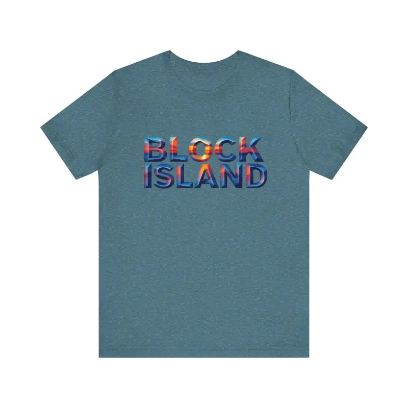 Block Island Sunset Unisex Jersey Tee for Everyday Style - Ocean State Styles