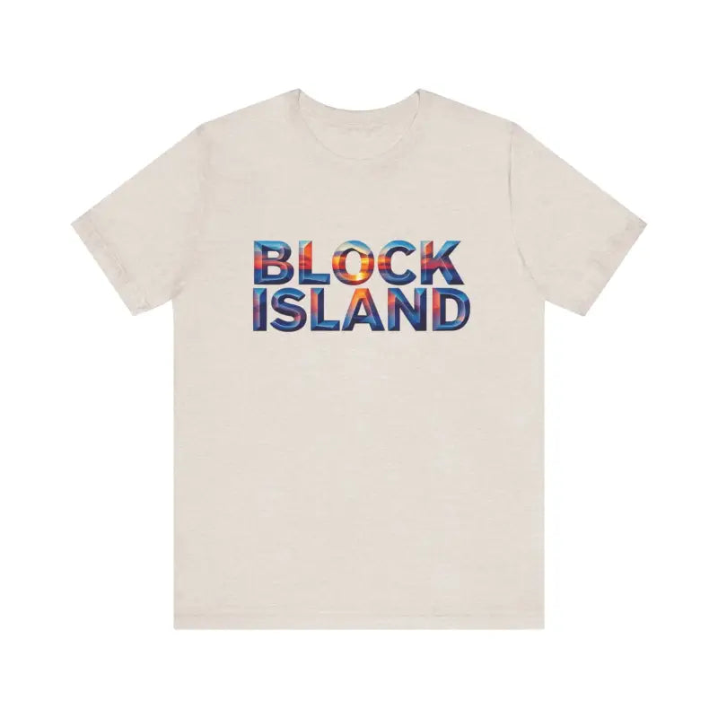 Block Island Sunset Unisex Jersey Tee for Everyday Style - Ocean State Styles