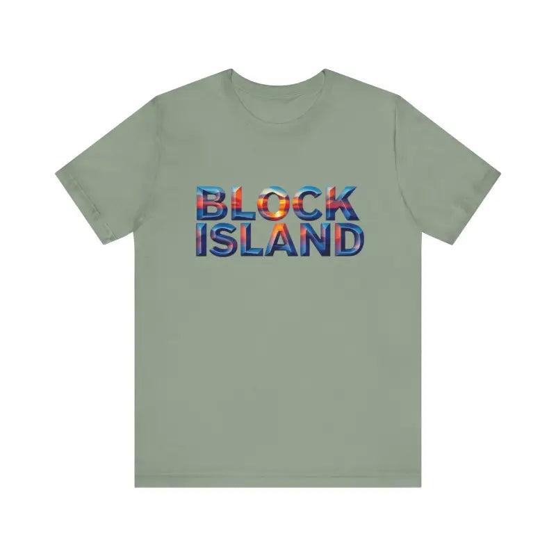 Block Island Sunset Unisex Jersey Tee for Everyday Style - Ocean State Styles