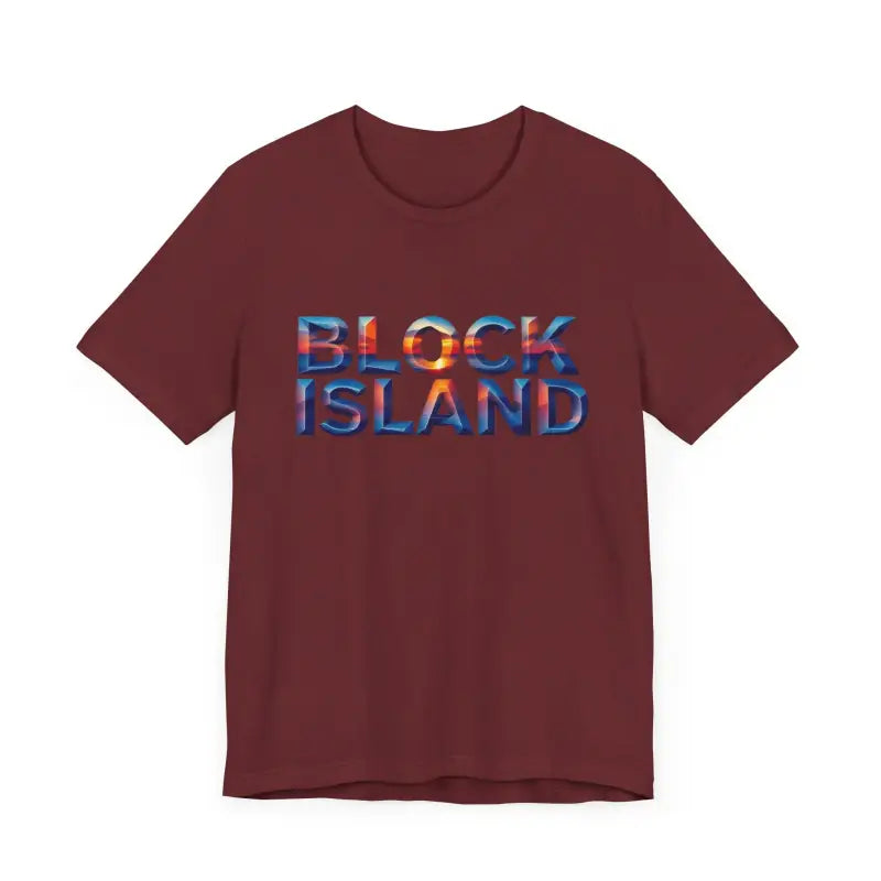 Block Island Sunset Unisex Jersey Tee for Everyday Style - Ocean State Styles