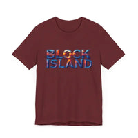Block Island Sunset Unisex Jersey Tee for Everyday Style - Ocean State Styles
