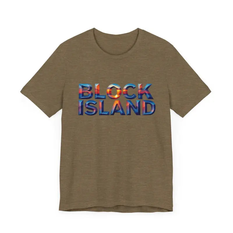 Block Island Sunset Unisex Jersey Tee for Everyday Style - Ocean State Styles