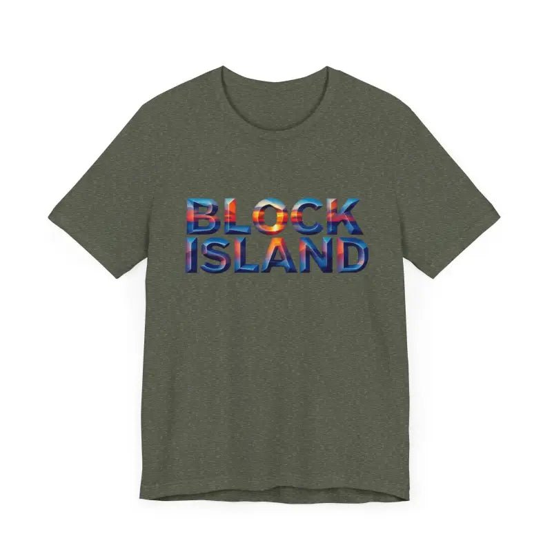Block Island Sunset Unisex Jersey Tee for Everyday Style - Ocean State Styles