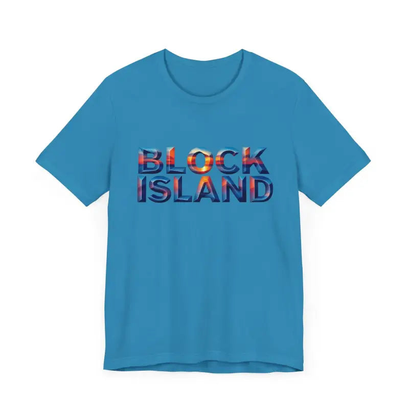 Block Island Sunset Unisex Jersey Tee for Everyday Style - Ocean State Styles