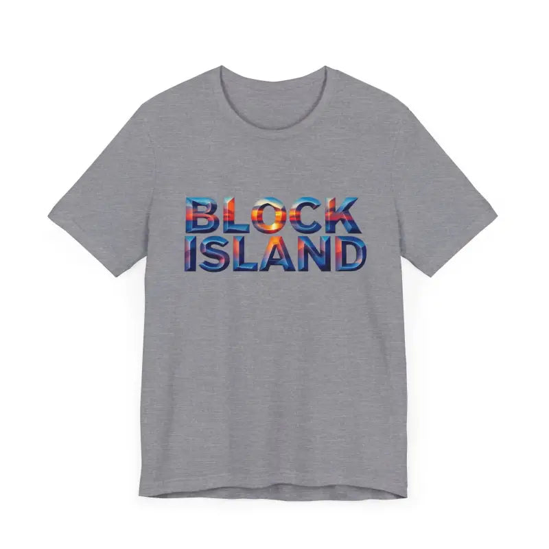 Block Island Sunset Unisex Jersey Tee for Everyday Style - Ocean State Styles