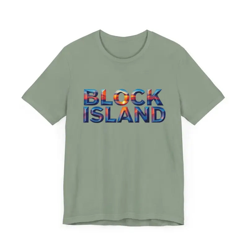 Block Island Sunset Unisex Jersey Tee for Everyday Style - Ocean State Styles