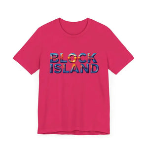 Block Island Sunset Unisex Jersey Tee for Everyday Style - Ocean State Styles