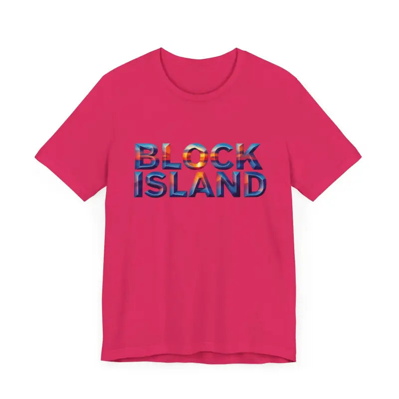 Block Island Sunset Unisex Jersey Tee for Everyday Style - Ocean State Styles