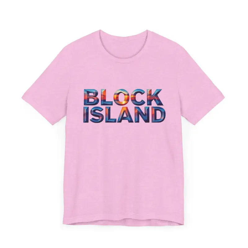 Block Island Sunset Unisex Jersey Tee for Everyday Style - Ocean State Styles