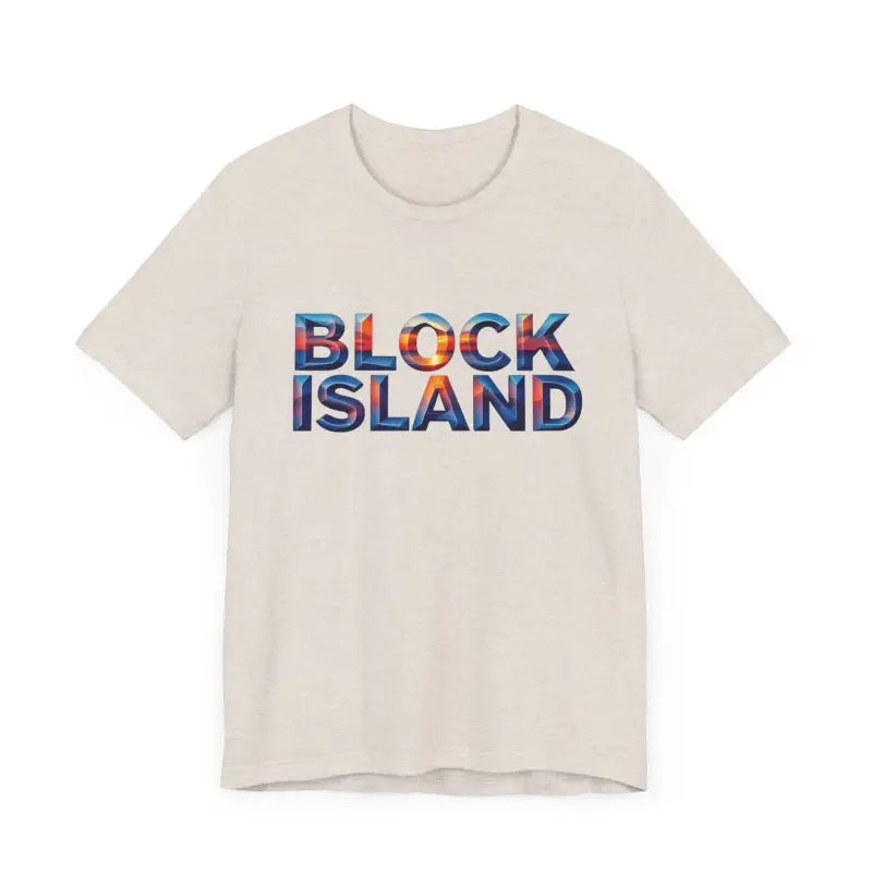 Block Island Sunset Unisex Jersey Tee for Everyday Style - Ocean State Styles
