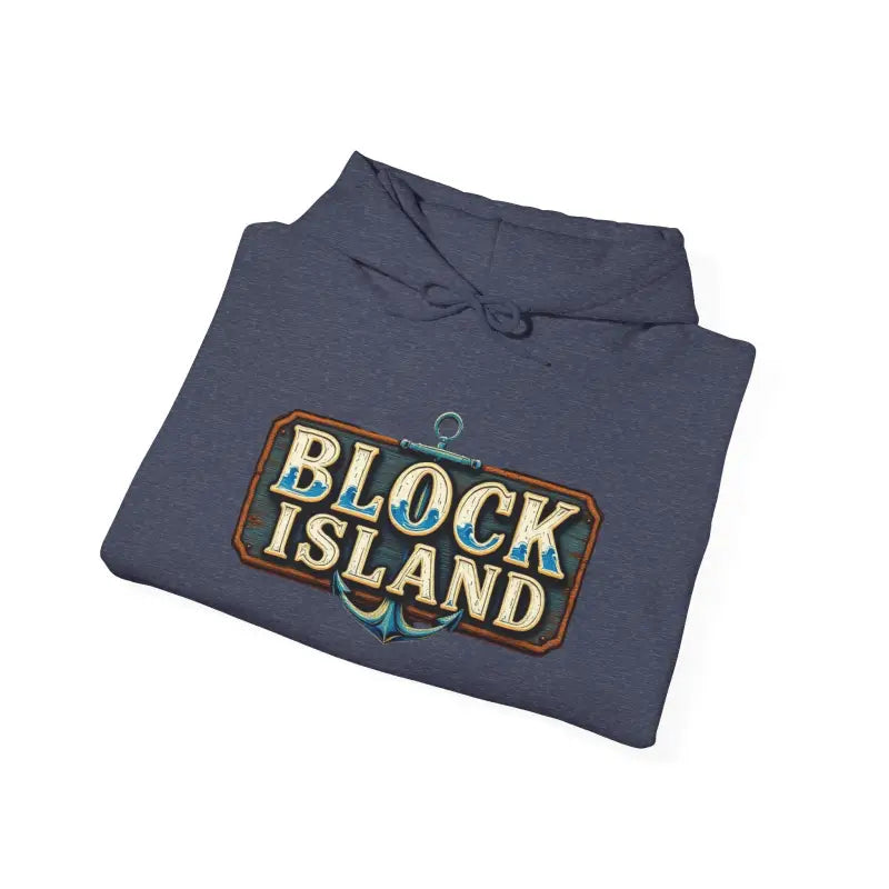 Block Island Unisex Heavy Blend Graphic Hoodie for Comfort - Ocean State Styles