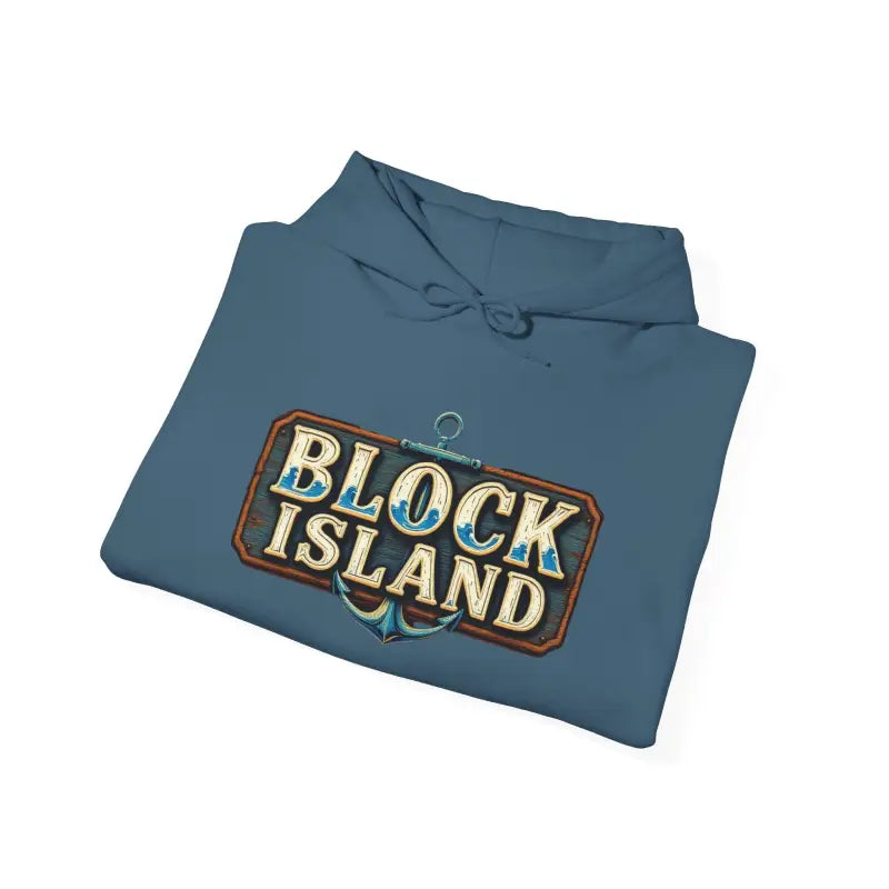 Block Island Unisex Heavy Blend Graphic Hoodie for Comfort - Ocean State Styles