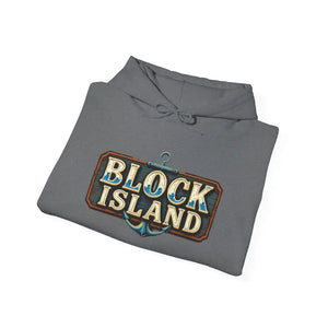 Block Island Unisex Heavy Blend Graphic Hoodie for Comfort - Ocean State Styles