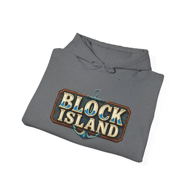 Block Island Unisex Heavy Blend Graphic Hoodie for Comfort - Ocean State Styles
