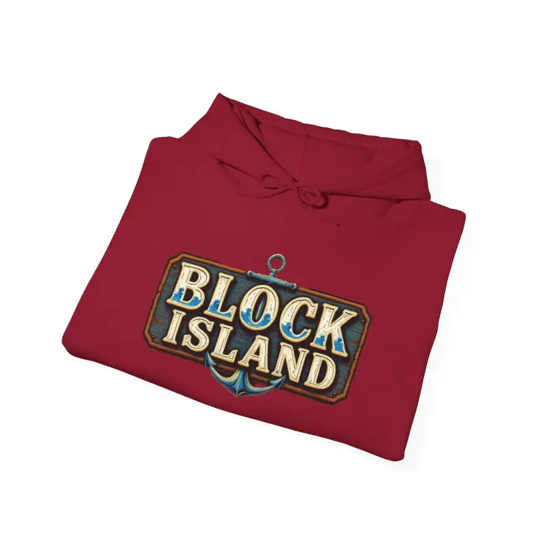 Block Island Unisex Heavy Blend Graphic Hoodie for Comfort - Ocean State Styles