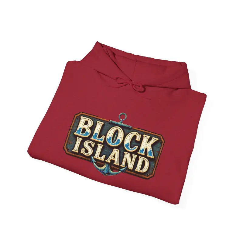 Block Island Unisex Heavy Blend Graphic Hoodie for Comfort - Ocean State Styles