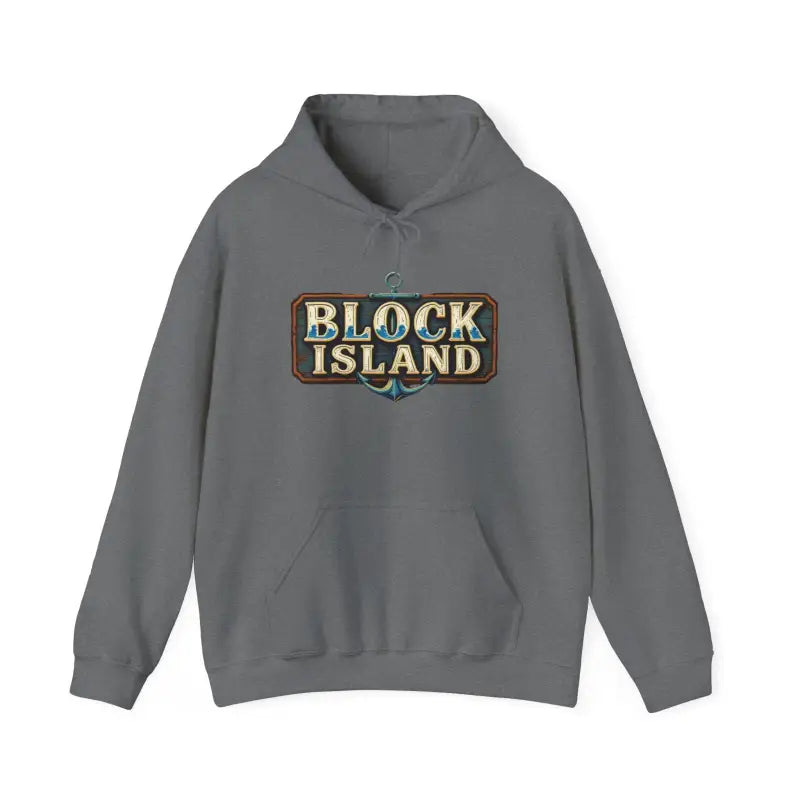 Block Island Unisex Heavy Blend Graphic Hoodie for Comfort - Ocean State Styles