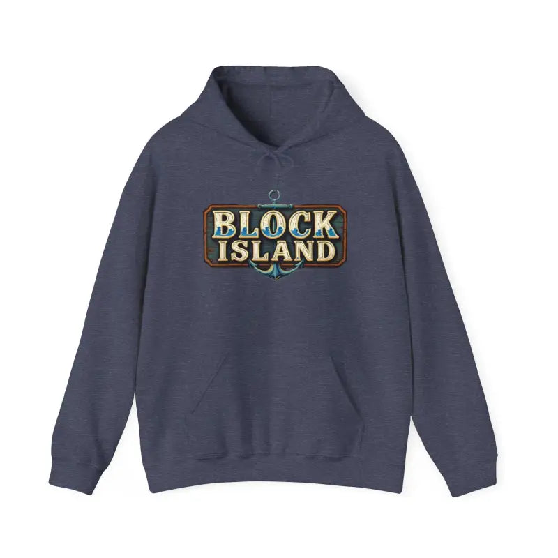 Block Island Unisex Heavy Blend Graphic Hoodie for Comfort - Ocean State Styles