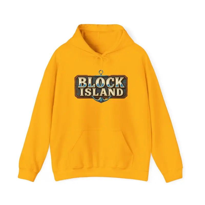 Block Island Unisex Heavy Blend Graphic Hoodie for Comfort - Ocean State Styles