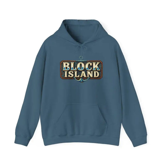 Block Island Unisex Heavy Blend Graphic Hoodie for Comfort - Ocean State Styles